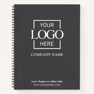 Gray Custom Business Logo Promotional Branding Notebook