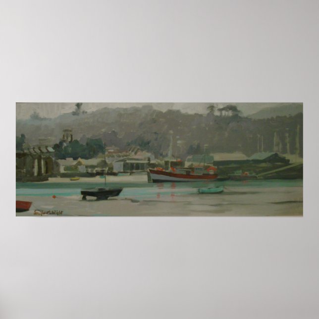 Gray Day Fisherman's Quay Poster (Front)