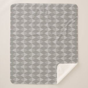 Gray Diamond Pattern Sherpa Blanket