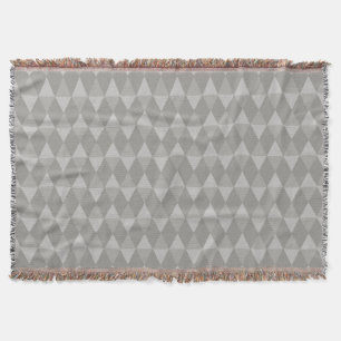 Gray Diamond Pattern Throw Blanket