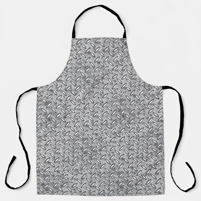 Gray Diamond Plate Workshop Apron (Front)