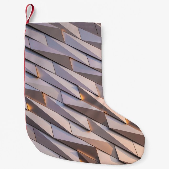 Gray digital small christmas stocking (Front)