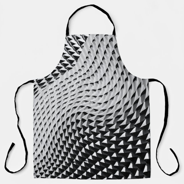 Gray digital wallpaper apron (Front)