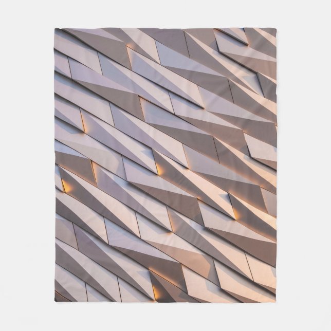 GRAY DIGITAL WALLPAPER FLEECE BLANKET (Front)