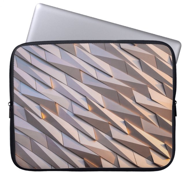 GRAY DIGITAL WALLPAPER LAPTOP SLEEVE (Front)