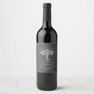 Gray Elephant  Family Home Address Republican  Wine Label