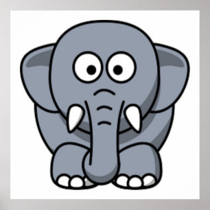 GRAY ELEPHANT POSTER