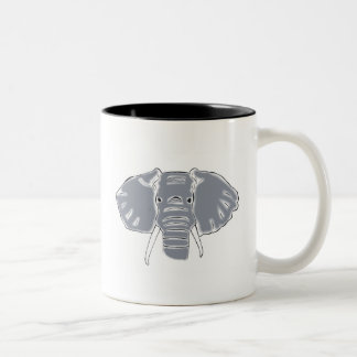 Gray Elephant two tone mug