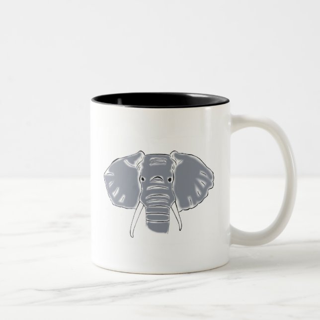 Gray Elephant two tone mug (Right)