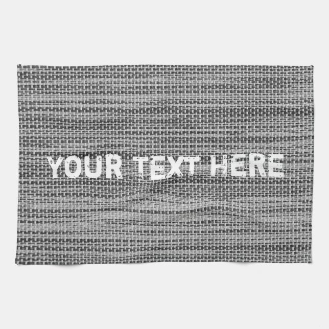Gray Fabric Cloth - Add Your Text - Customizable (Horizontal)