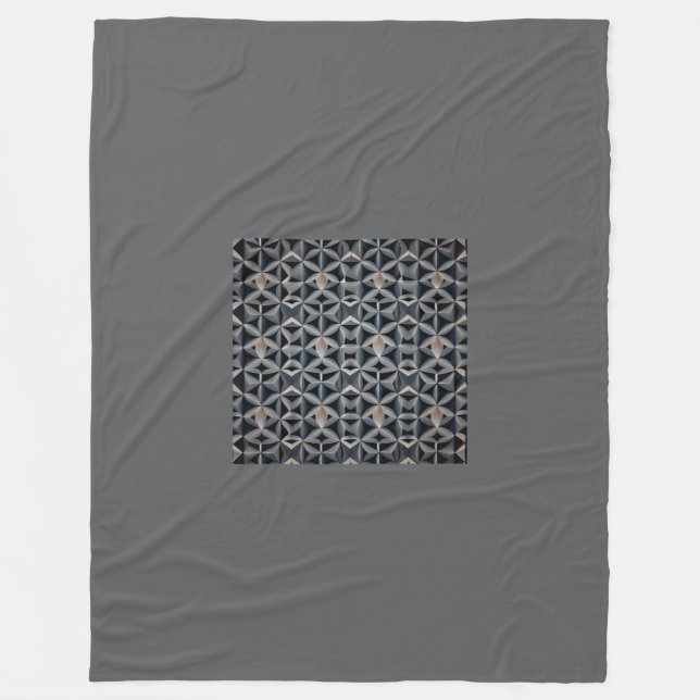 Gray Fashion Fleece Blanket, Large  Blanket (Front)