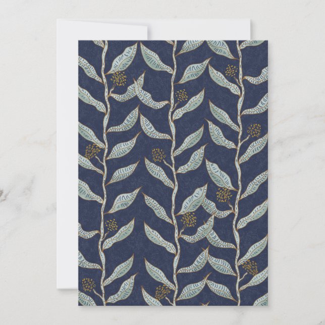 Gray floral vines  (Front)