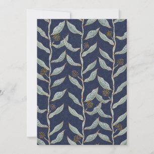 Gray floral vines