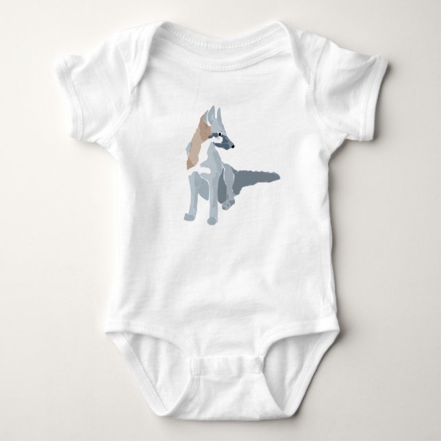 Gray Fox Baby Bodysuit (Front)