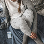 Gray Fractal Geometric Pattern Leggings<br><div class="desc">This delicate pattern is created from a gray on gray fractal.</div>
