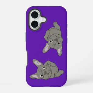 Gray Frenchie iPhone 16 Case