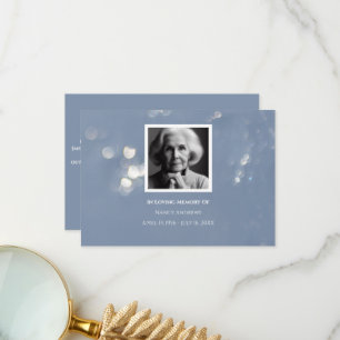 Gray Funeral Memorial From Family Thank you Card 