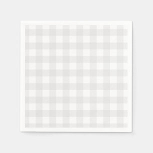 Gray Gingham Baby Shower  Napkin