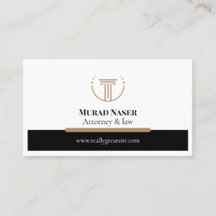Gray & Gold Modern Attorney Design Elegant Lawyer Business Card