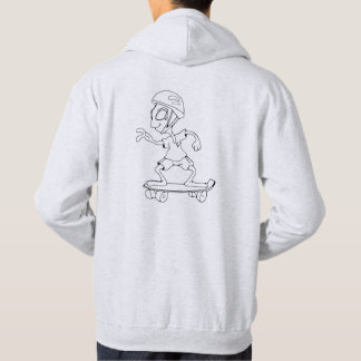 Gray-gray skater with logo cover and Italian Hoodie