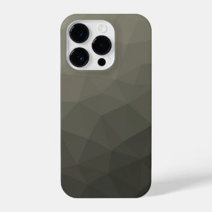Gray green army military gradient geometric mesh iPhone 14 pro case