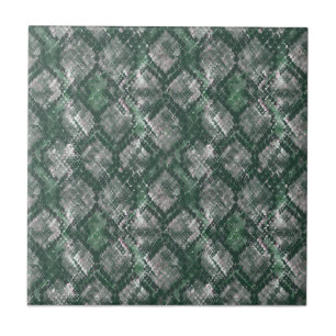 Gray, green imitation snake skin. ceramic tile