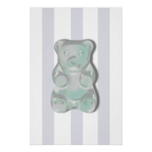 Gray Gummy Bear Boys Room Poster