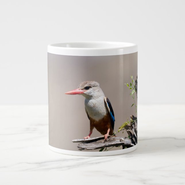 Gray-Headed Kingfisher Large Coffee Mug (Front)
