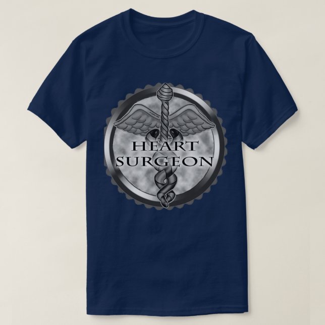Gray Heart Surgeon T-Shirt (Design Front)