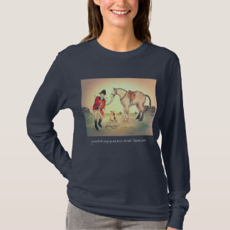 Gray horse fox hunting long sleeve T-Shirt
