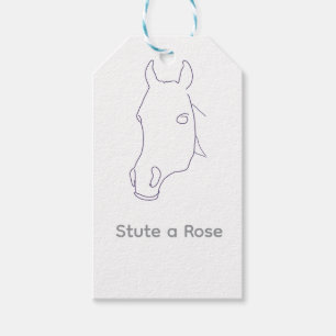 Gray horse says No funny and sweet horses Gift Tags