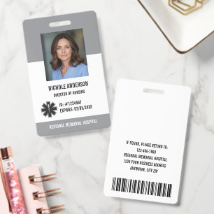Gray Hospital Employee Logo Photo Id Badge