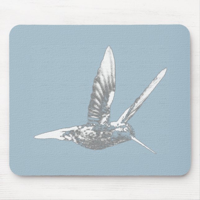 Gray Hummingbird Mousepad (Front)