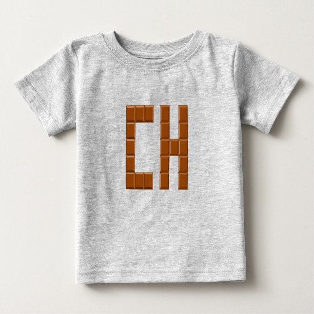 Gray jersey T-shirt Babies CHOCOLAT SWITZERLAND (Front)