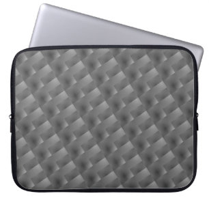 Gray Laptop Cover, rectangles, embossing Sleeve