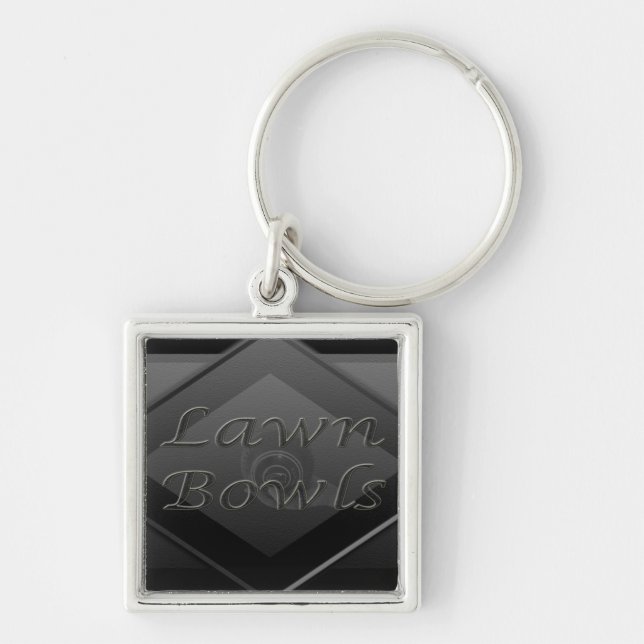 Gray Lawn Bowls Logo Design, Key Ring (Front)