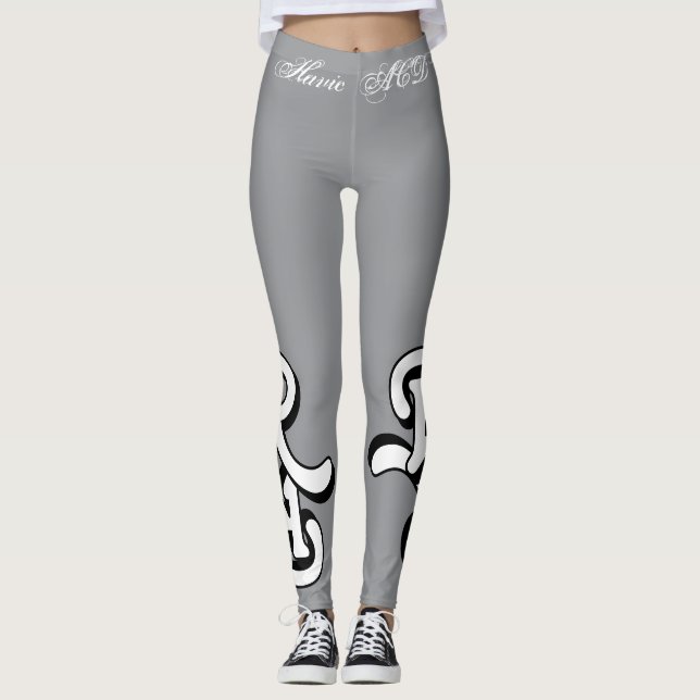 GRAY LEGGINGS HAVIC MATCHING PICKLE BALL PADDLE (Front)