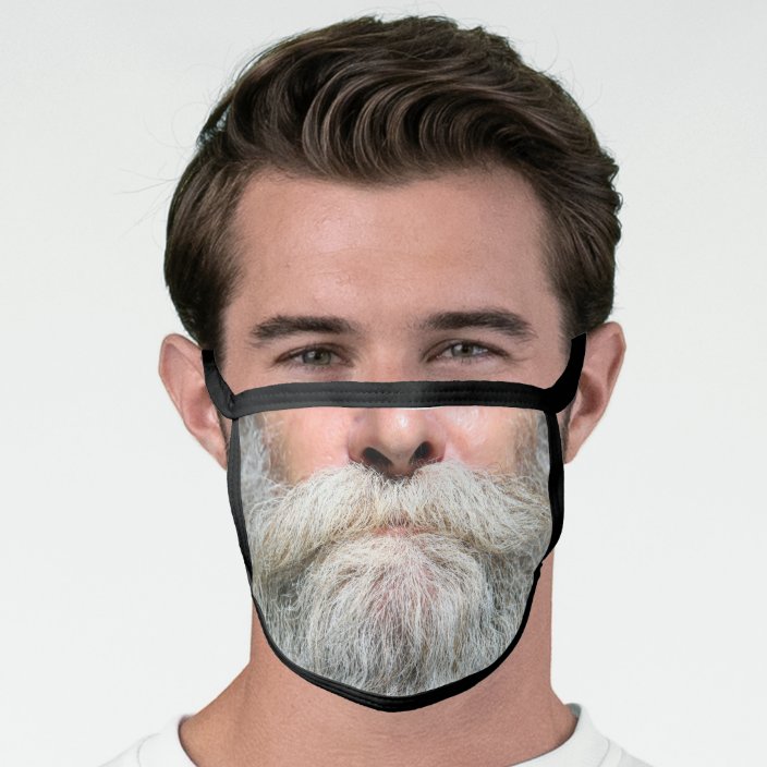 GRAY MAN'S BEARD FACE MASK | Zazzle.com.au