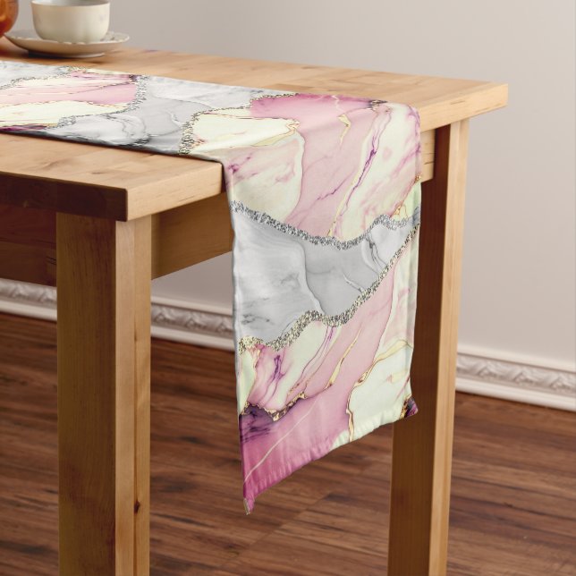 GRAY MARBLE AGATE Table Runner (In Situ)
