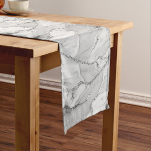 GRAY MARBLE AGATE Table Runner