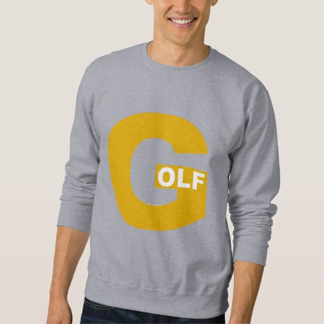 Gray men's golf DESIGN sweatshirt (Front)