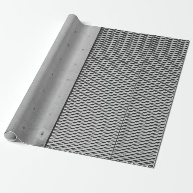 Gray metal galvanized sheet wrapping paper (Unrolled)