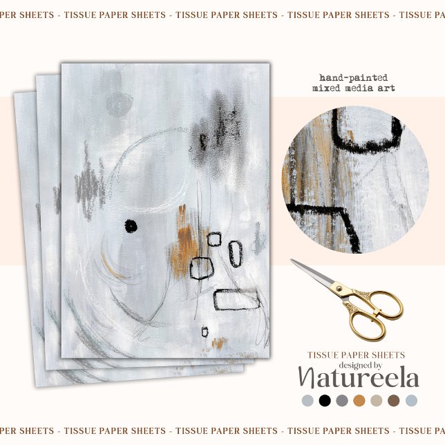 Gray Minimalist Abstract Decoupage Tissue Paper (Creator Uploaded)