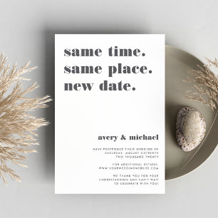 Gray Modern Wedding Postponement Announcement