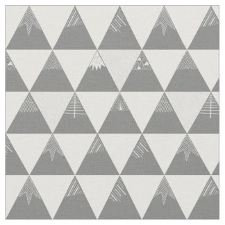 gray mountain triangles fabric