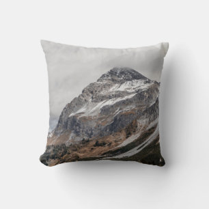 GRAY MOUNTAINS WITH SNOW CAPPED SURROUNDED WITH TR CUSHION