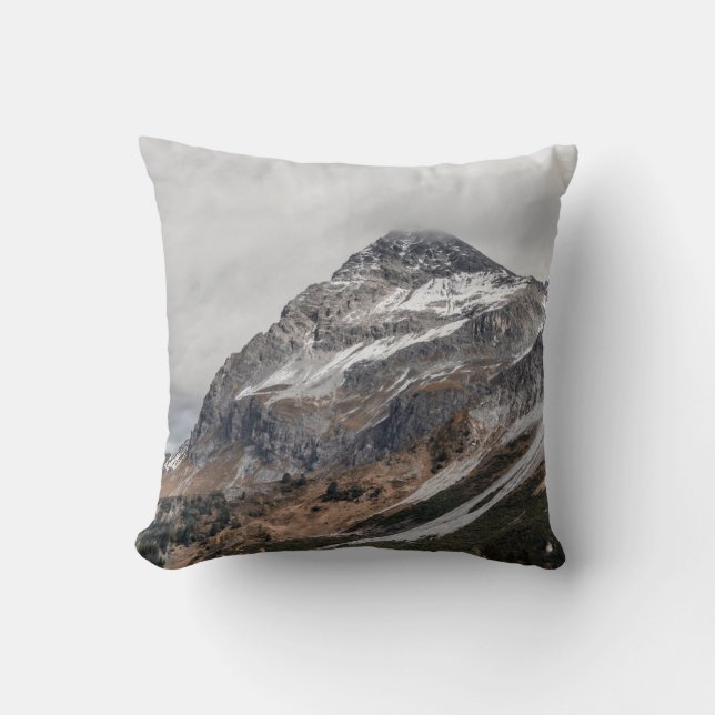 GRAY MOUNTAINS WITH SNOW CAPPED SURROUNDED WITH TR CUSHION (Front)