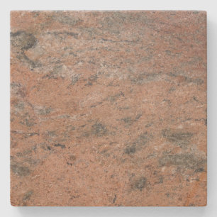 Gray n Pink Marbled Spotted Square Stone Coaster