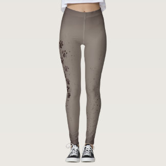 Gray Ombre Paw Print leggings
