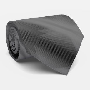 Gray On Black Futuristic Abstract Diagonal Pattern Tie